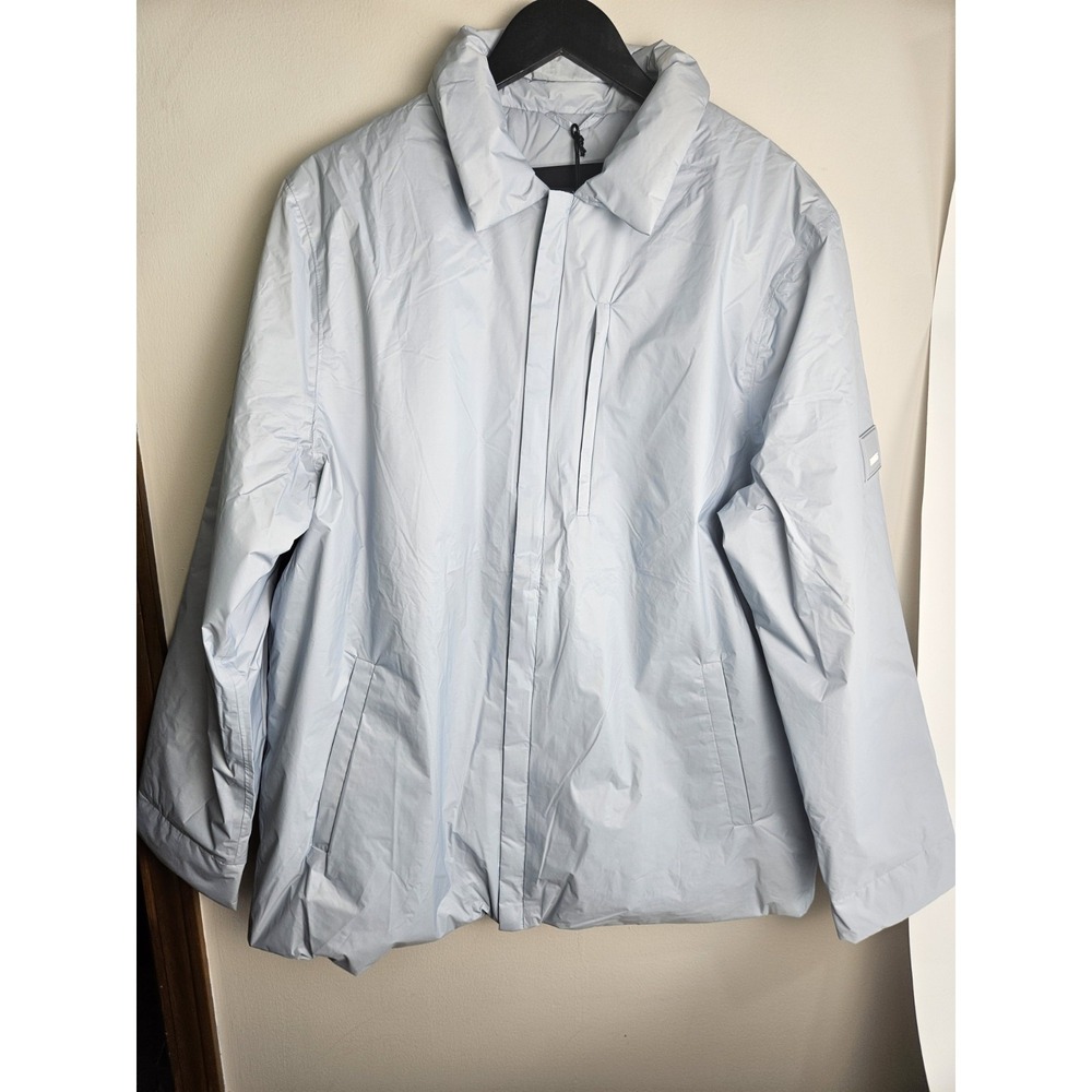 NWT Rains Fuse Overshirt Jacket Size XL Sky Blue Waterproof!‎
